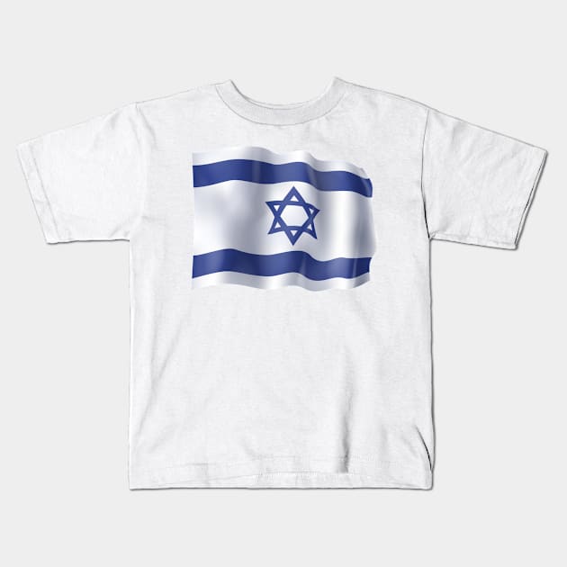 Israel flag Kids T-Shirt by SerenityByAlex